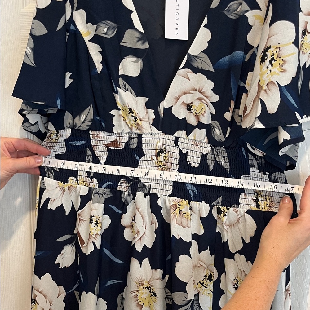 Baltic Born Navy and White Floral Maxi Dress - Picture 9 of 10
